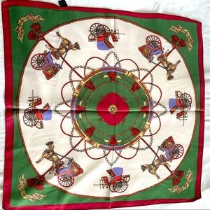 Horse and Carriage Square Decorative Scarf